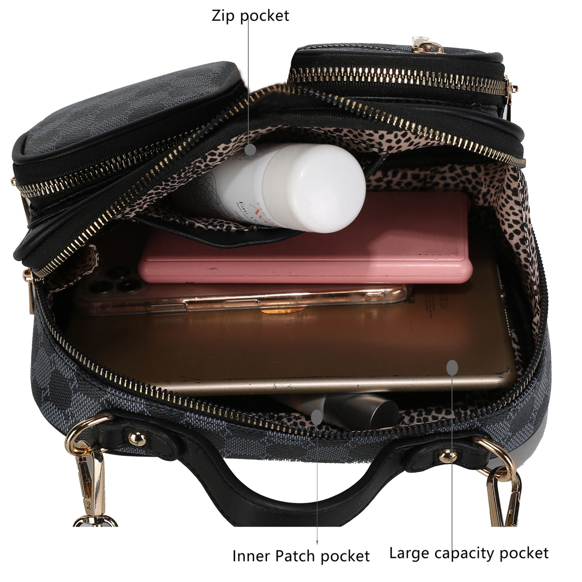 MKF Collection Jolene Women's Crossbody Bag, Vegan Leather Shoulder Bag Handbag Purse by Mia K