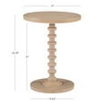 thumbnail image 3 of Powell Pesaro Round Pedestal Indoor Accent Side Table, 22.25" Tall, Natural, 3 of 6