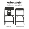 thumbnail image 5 of Flash Furniture Hercules Series Big & Tall Adult Stackable Plastic Folding Chairs, Set of 4, Black, 5 of 19