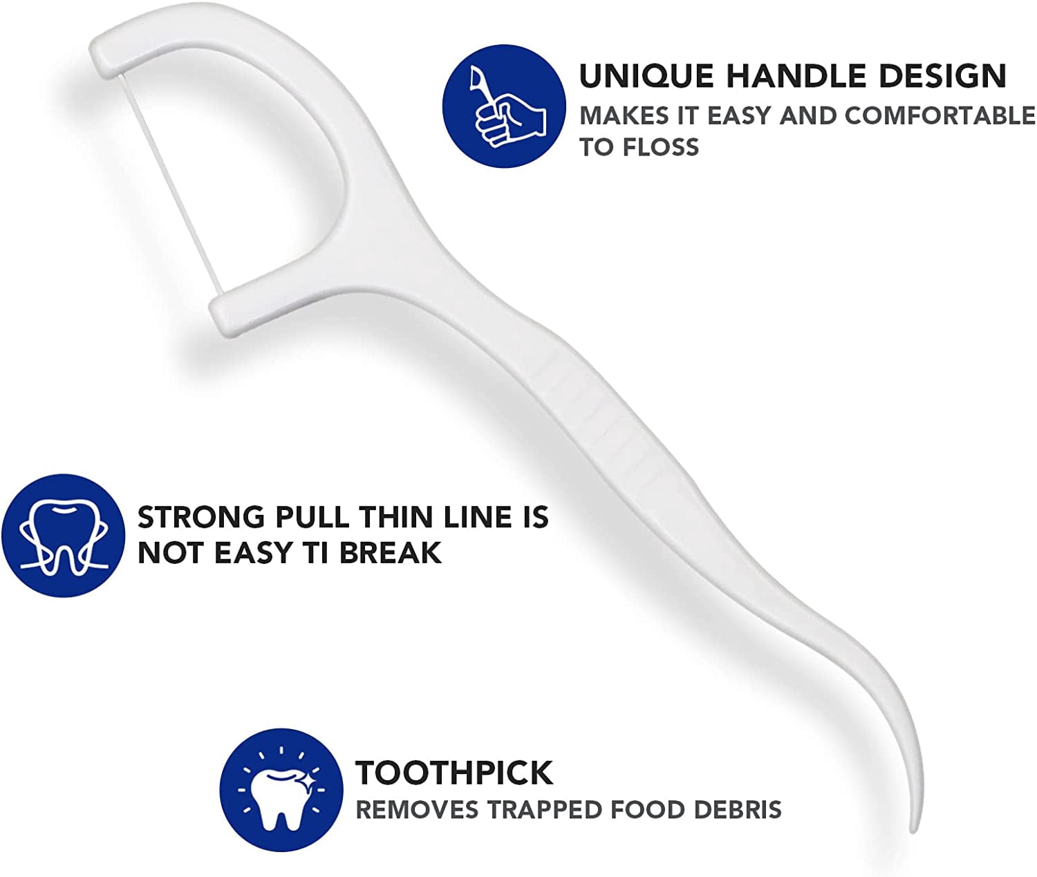 350ct Shred-Resistant Dental Floss Picks & Interdental Toothpicks - High-Tension Flossers with Portable Travel Case 2-in-1 Disposable Teeth Cleaners for Tight Gaps Oral Care
