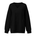 thumbnail image 3 of Gkeoshab Sweaters for Women Women's Oversized Sweaters 2025 Fall Outfits Trendy Crewneck Knit Fashion Pullover Tops Black XL, 3 of 3