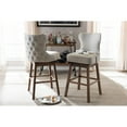 thumbnail image 7 of Baxton Studio Gradisca Modern and Contemporary Brown Wood Finishing and Light Beige Fabric Button-Tufted Upholstered, 7 of 7
