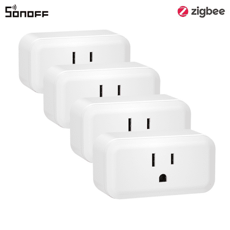 SONOFF S40 Lite 15A Zigbee Smart Plug with ETL Certified, Works with  SmartThings, and  Echo Plus, Hub Needed for Alexa 4-Pack