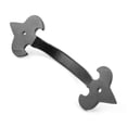 thumbnail image 3 of Renovators Supply Black Wrought Iron Door Pulls, Fleur de Lis 6.5in Tall Set of 4, 3 of 8