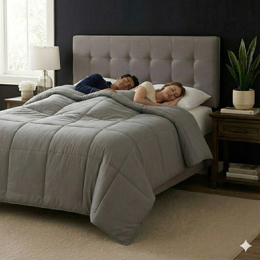 DBOZE Reversible Comforter, All-Season Lightweight Cotton Blend, Hypoallergenic Down Alternative Fill, Breathable & Box-Stitched Design(Gay,Queen)