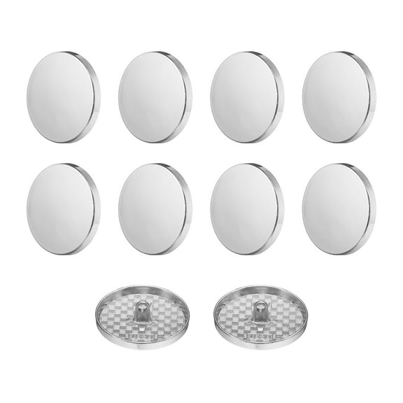 Uxcell 10pcs 48L Metal Round Flat Sewing Buttons 30mm Alloy Shank Craft Replacement Button for Men Women Suit Woolen Coat Shirt Trousers Sewing Crafts, Silver Tone