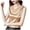 Beige, variant on Summer 2024 V Neck Vest Women’s Satin Design Suit Wear Feeling Large Size Bottom Jacket