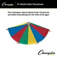 thumbnail image 2 of Champion Sports Multi-Colored Parachute, 12-Foot Diameter, Ripstop Nylon, Single Piece, 2 of 5