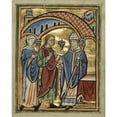 thumbnail image 3 of Unknown 12th Century English Illuminator 12x14 Black Modern Framed Museum Art Print Titled - Joachim and Saint Anne before the High Priest, 3 of 5