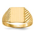 thumbnail image 1 of 14k Yellow Gold 9.5x8.0mm Signet Ring, 1 of 9