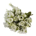 thumbnail image 4 of Rosas Artificiales 20 Cabezas Ramo Para El Hogar Decoración Del Partido Blanco Sunnimix Aritificial Rose Flowers, 4 of 8