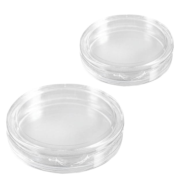Caja de 20 cápsulas de plástico transparente para monedas pequeñas y redondas de 30 mm y 35 mm