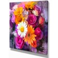 thumbnail image 2 of Bouquet of Flowers Watercolor - Large Floral Canvas Artwork, 2 of 4