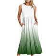 thumbnail image 2 of 2024 Longues Robes Maxi à Bretelles Spaghetti pour Femmes Été, Robes Maxi Dégradées Sans Manches pour Femmes Grande Taille, Robes d'Été Décontractées à Col Rond pour la Plage Robe Évasée, Robe Maxi Fluide à Étages pour Femmes, 2 of 5