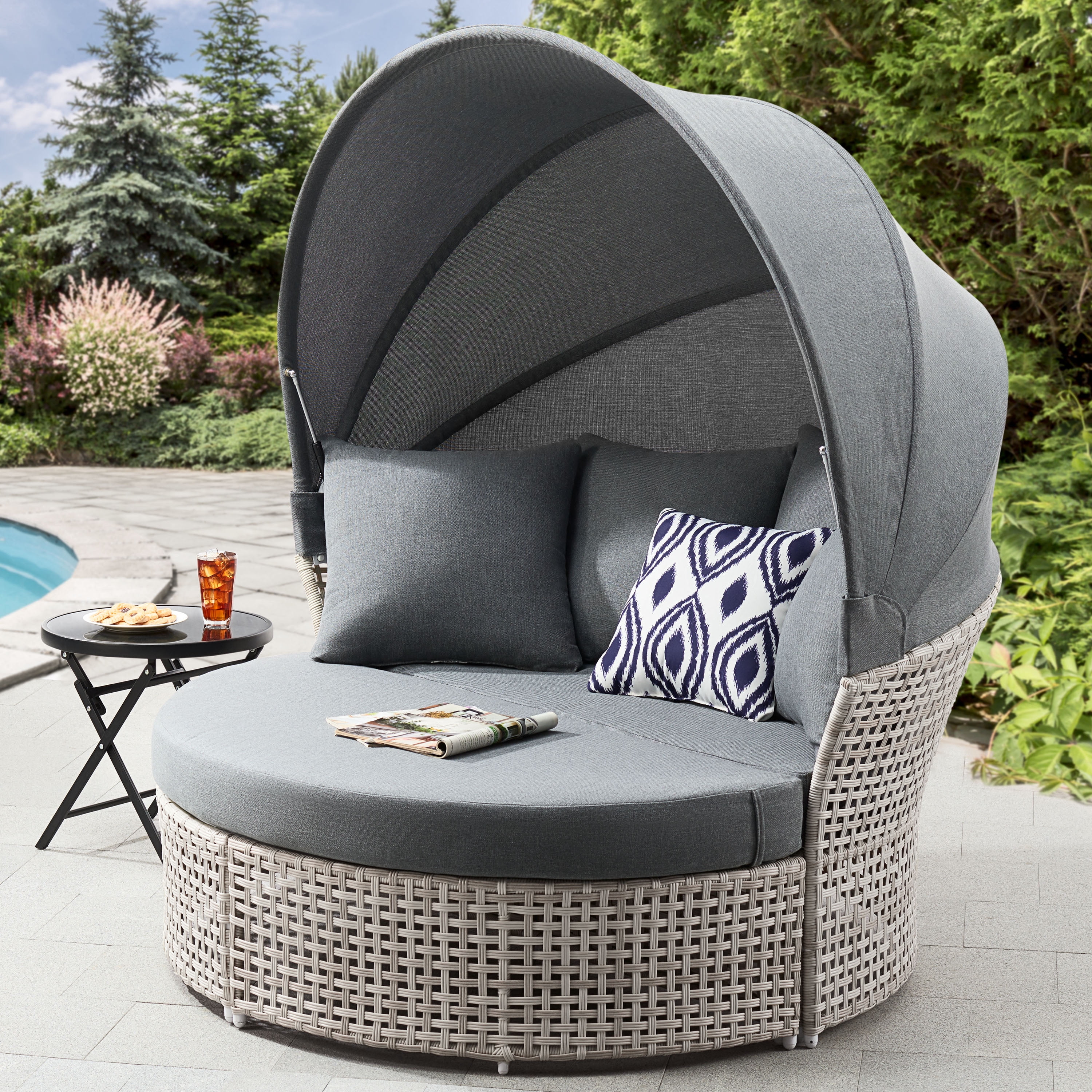 Mainstays Tuscany Ridge 2Piece Outdoor Daybed with Retractable Canopy