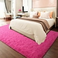 thumbnail image 6 of Arogan Modern Soft Fluffy Carpet for Living Room, Bedroom and Children's Room,Hot Pink, 5'x8 '., 6 of 7