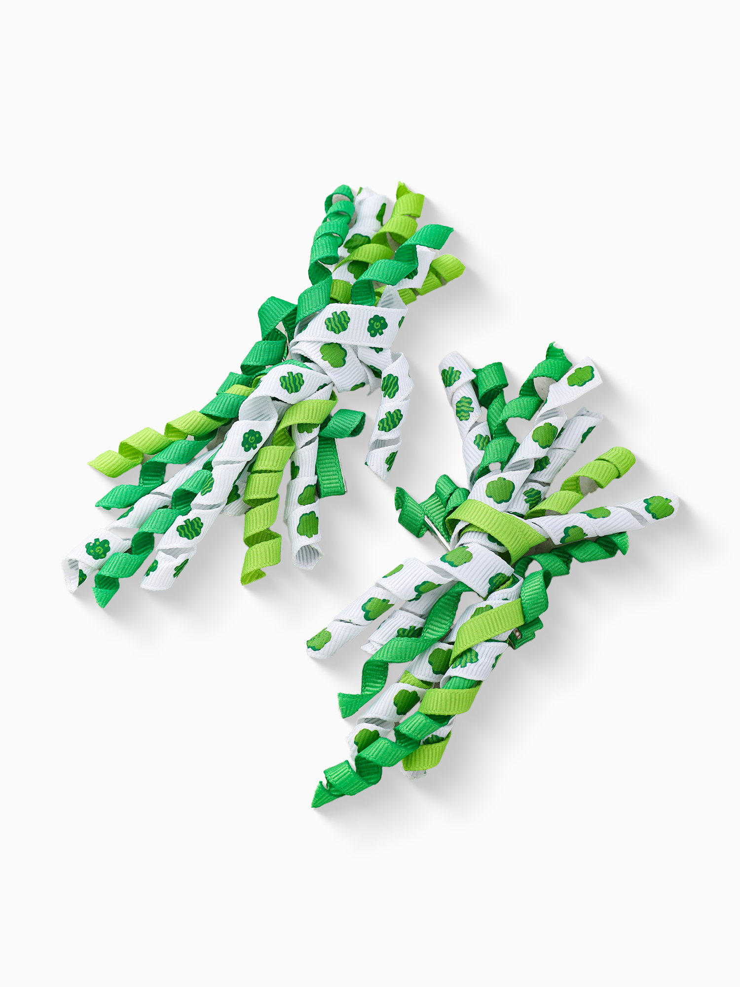 Way to Celebrate St. Patrick's Day Duo Ribbon Hair Bow, 2 Pieces