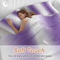 thumbnail image 5 of Purple White Ombre Bedding 3 Piece Duvet Cover Set Full Size, Modern Abstract Art Farmhouse Gradient Soft Microfiber Comforter Cover with Zipper Closure & Pillowcases, FadeResistant Quilt Cover, 5 of 9