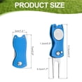 thumbnail image 2 of Uxcell Golf Divot Repair Tool Foldable Metal Golf Green Divot Tool with Magnetic Ball Marker Blue, 2 of 7