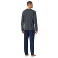 thumbnail image 3 of SCHIESSER Pijama de hombre, largo - Casual Essentials, algodón, cuello redondo Azul/Gris XL (X-Large), 3 of 6