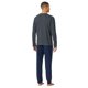 thumbnail image 3 of SCHIESSER Pijama de hombre, largo - Casual Essentials, algodón, cuello redondo Azul/Gris 3XL (XXX-Large), 3 of 6