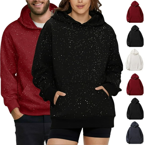 Momasggi Oversized Glitter Hoodies for Women Trendy Long Sleeve Pullover Tops Loose Casual Drop Shoulder Hoodie Clubwear Hooded Sweatshirts with Pockets White 3XL