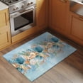 thumbnail image 2 of 2x3 Ft Entryway Area Rug, Beach Coastal Blue Kitchen Rug Runner Washable Floor Mat, Nautical Shell Starfish Coral Summer Non Slip Indoor Door Mat Throw Carpet for Bathroom Living Room Bedroom, 2 of 8