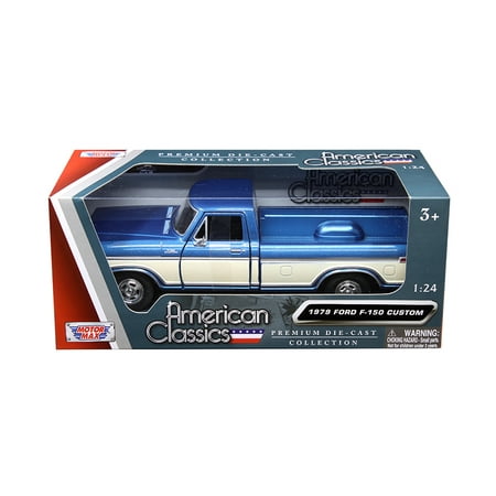1979 Arctic Cat Snowmobile - 1979 Ford F-150 Pickup Truck 2 Tone Blue/Cream 1/24 Diecast Model Car by Motormax
