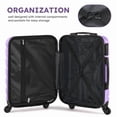 thumbnail image 6 of Gowill 4 Piece Luggage Sets,14/20 inch Hardside Lightweight ABS Carry-On Suitcase With Expandable Duffle Bag (Purple), 6 of 12