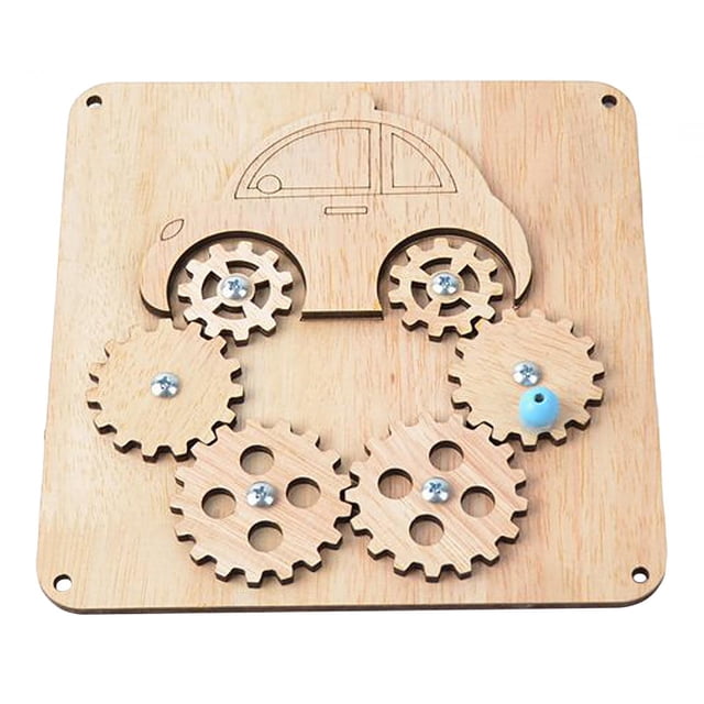 Tablero ocupado Montessori, juguete sensorial, accesorios de bricolaje, Material de actividades de aprendizaje, habilidad práctica para niños, niños, , Engranajes de coch Engranajes de coche CUTICAT material de tablero ocupado