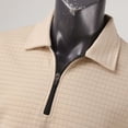 thumbnail image 5 of Outdoor Shirt for Men Solid Color Zipper Lapel Long Sleeved Beach Essentials for Men,Khaki,L, 5 of 7