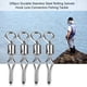 thumbnail image 2 of 100 conectores giratorios de acero inoxidable duraderos para anzuelos y señuelos, aparejos de pesca (n.° 6), 2 of 11