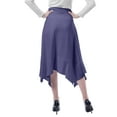 thumbnail image 4 of Moomaya Womens Handkerchief Hemline Midi Skirt High Waist Casual Summer Skirts, 4 of 6