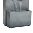 thumbnail image 5 of LuxenHome Cascading Gray with Speckled Black Rectangle 26-Inch Tall Resin Garden Fountain with Planter, 5 of 6