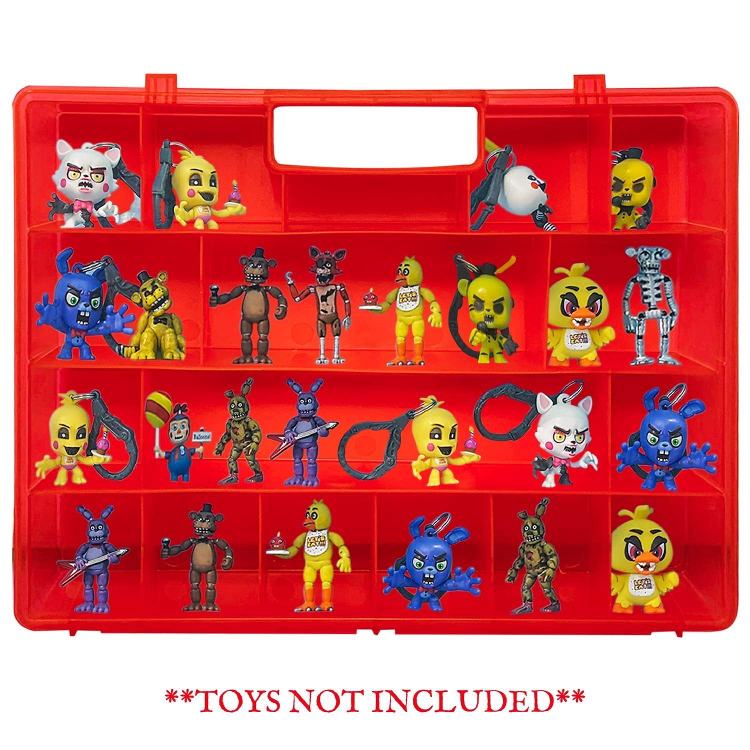 Life Made Better, Figures Playset Organizer, Red Toy Storage Carrying