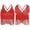 Red, variant on Women Salsa Latin Dance Top V-Neck Sleeveless Fringe Crop Top for Performance Competition Yellow L