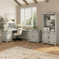 thumbnail image 4 of Pemberly Row Bureau en Forme de L 60W avec Armoire de Rangement en Blanc Cottage, 4 of 11