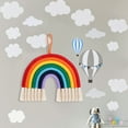 thumbnail image 3 of Tapices de Arcoiris Tejido a Mano Tapices Decorativos Colgante Borla Tapiz de Pared Macramé de 7 Cuerdas Trenzadas para Dormitorio Sala de Estar Vivero de Bebés Niños, 3 of 5