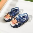 thumbnail image 2 of Gubotare Little Girls Sandals Jelly Shoes for Toddler Girls Summer Beach Retro Jellies Sandals T-Strap Slingback Little Kids Glitter Soft Closed Toe Princess Dress Flat (Navy,Size 1), 2 of 9