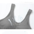 thumbnail image 4 of HNMKIU Plus Size Sports Bras for Women with Adjustable Straps Back Shockproof Underwire Free with Beauty Back Design Detachable for Fitness Plus Yoga Bras for Women Grey,XXL, 4 of 6