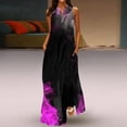 thumbnail image 1 of Robes de Graduation pour Femmes 2023 Mode Femmes Décontractée Col en V Robes Imprimées Été Sans Manches Robe Pull Robes pour Invité de Mariage Été en Liquidation, 1 of 5