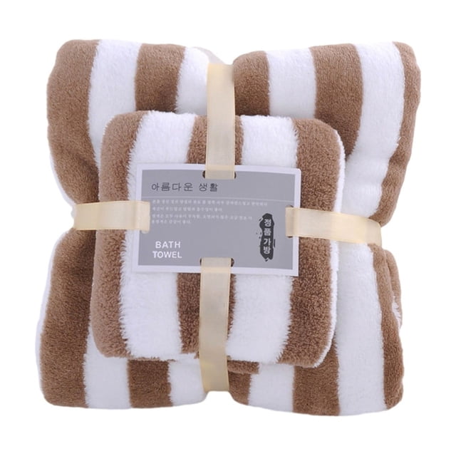 Ohufall Velvet Absorbent Bath Towels For Adults Face Towel Bath Towel Set Soft Comfortable Highly Absorbent Soft Bathroom Towels Set Large Bath Towels
