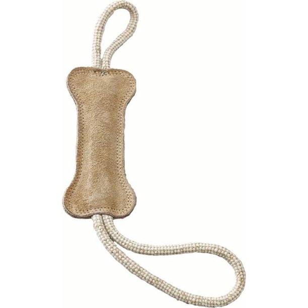 Ethical Dog Durafused Bone Tug Leather Dog Toys, 18"