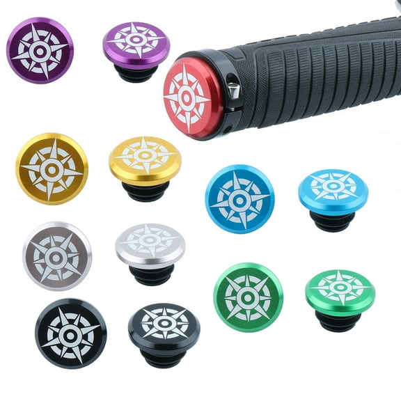 Visland Aluminum Bar End Plugs Handlebar End Plugs Handlebar Caps with Installation Tool for Most Bicycle, Mountain Bike, Road Bike, MTB, BMX