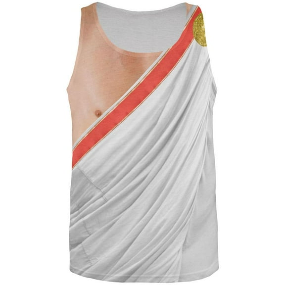 Roman Toga Costume All Over Adult Tank Top - Large