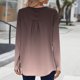 thumbnail image 4 of Neewe Women Tops Loose Fit Long Sleeve Round Neck Button T Shirts Business Casual Blouses Dressy Fall Fashion Work Clothes, 4 of 6