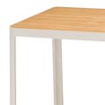 thumbnail image 4 of Armen Living LCPLBTWH Portals Outdoor Square Bar Table In Light Matte Sand with Natural Teak Wood Top, 4 of 5
