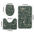 thumbnail image 2 of Bathroom Rugs Sets 3 Piece - Vintage Botanical Sketch Collage A Absorbent Non Slip Bath Mats, U-Shape Toilet Lid Cover, Contour Mat, Soft Washable Shower Mats Bath Rug Mat for Bathroom Tub Toilet, 2 of 7