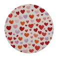 thumbnail image 2 of JRXY  Watercolor Hearts and Dots Tablecloth with Elastic Edge, Round Table Cloth Washable Reusable Table Cover for Kitchen Dining Party Picnic, Medium White, 2 of 7