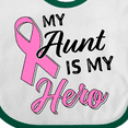 thumbnail image 4 of Inktastic My Aunt is My Hero Breast Cancer Awareness Boys or Girls Baby Bib, 4 of 4